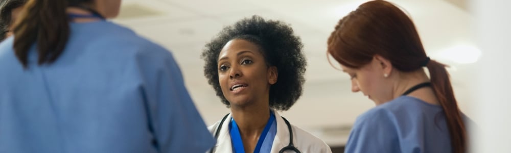 Nurse educator with students